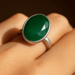 Green Onyx Sterling Silver Ring - Image 2