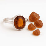 Hessonite Oval Sterling Silver Ring - Image 3