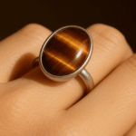 Tigers Eye Sterling Silver Ring - Image 2