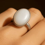 White Agate Sterling Silver Ring - Image 2