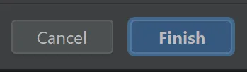 Finish button in New Project Window - Android Studio