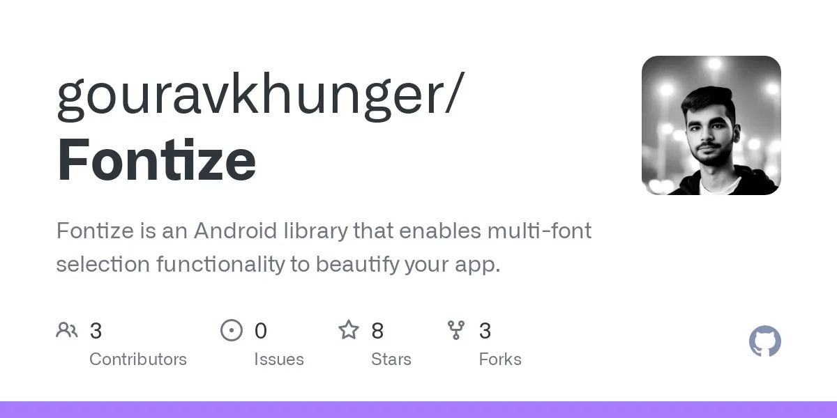 Preview image of gouravkhunger/Fontize | github.com