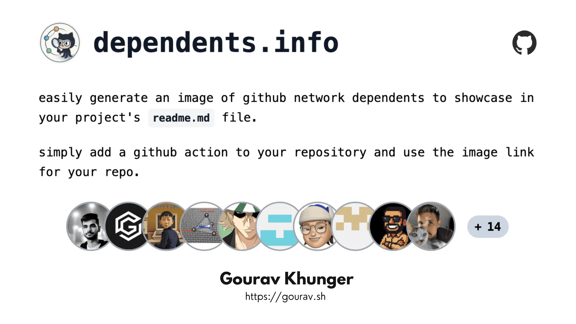 Showcase GitHub Network Dependents in the README