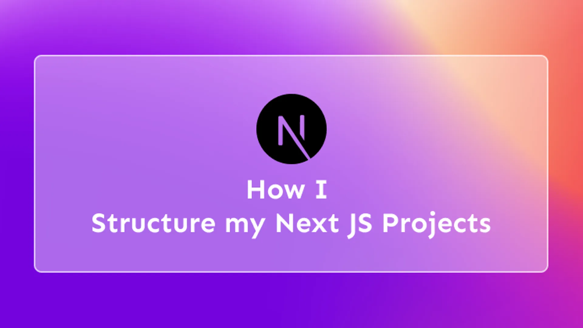 How I prefer to structure my Next.js projects