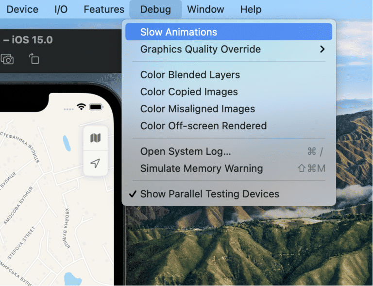 Xcode iOS simulator advanced features | Geniusee