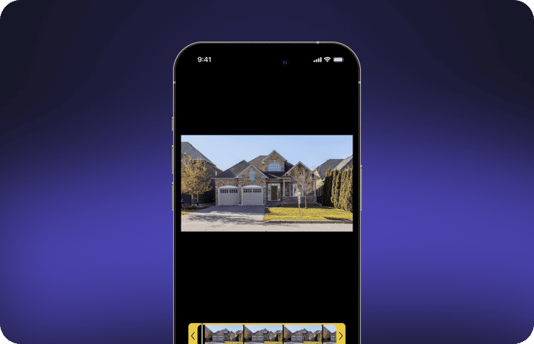 In-app property video editor