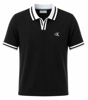 Old Money Polo T-Shirt (Black)