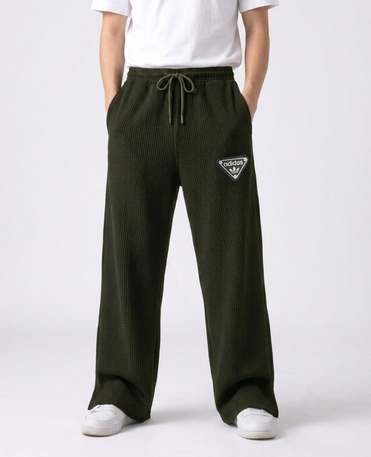Premium Olive Green Corduroy Baggy Pant