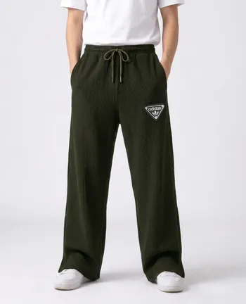 Premium Olive Green Corduroy Baggy Pant