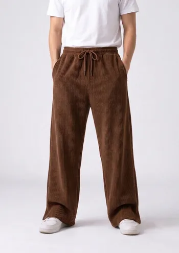 Premium Brown Corduroy Baggy Pant
