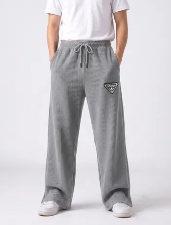 Premium Gray Corduroy Baggy Pant