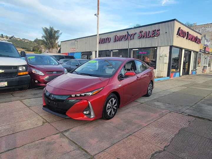 RED, 2017 TOYOTA PRIUS PRIME Image 2