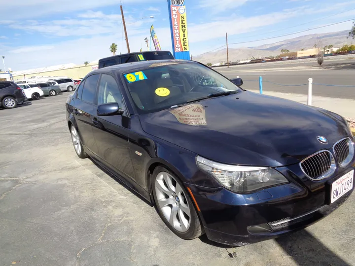 BLUE, 2008 BMW 5 SERIES Image 6