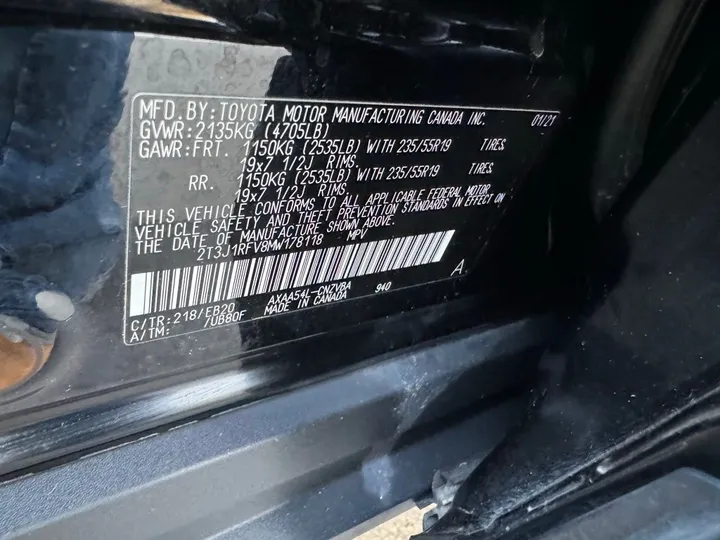 Midnight Black Metallic, 2021 TOYOTA RAV4 Image 28