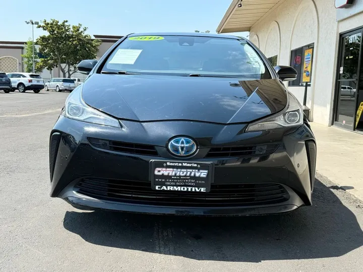 Midnight Black Metallic, 2019 TOYOTA PRIUS Image 2