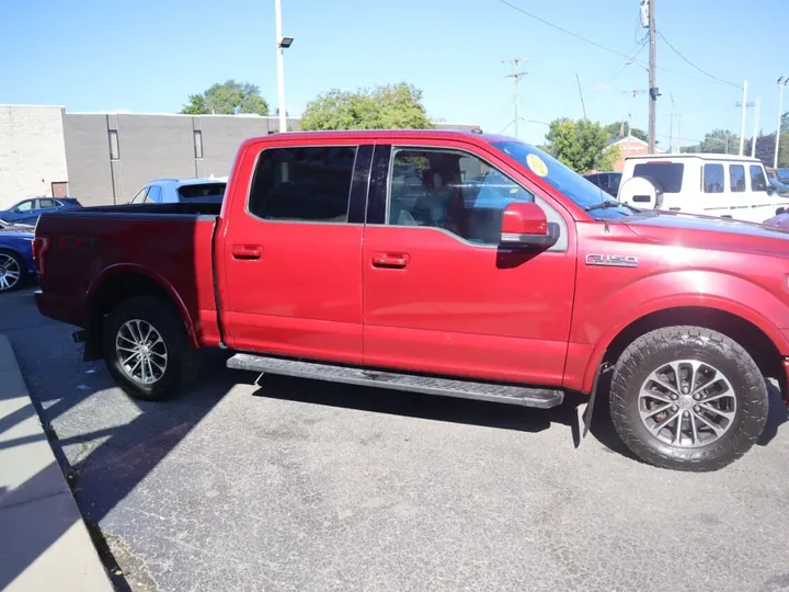 Red, 2017 FORD F150 SUPERCREW CAB Image 5