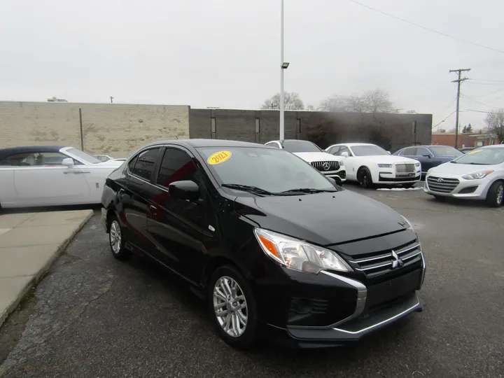 BLACK, 2021 MITSUBISHI MIRAGE G4 Image 3