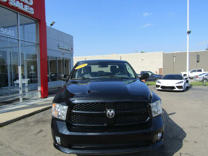 BLACK, 2019 RAM 1500 CLASSIC QUAD CAB Image 3