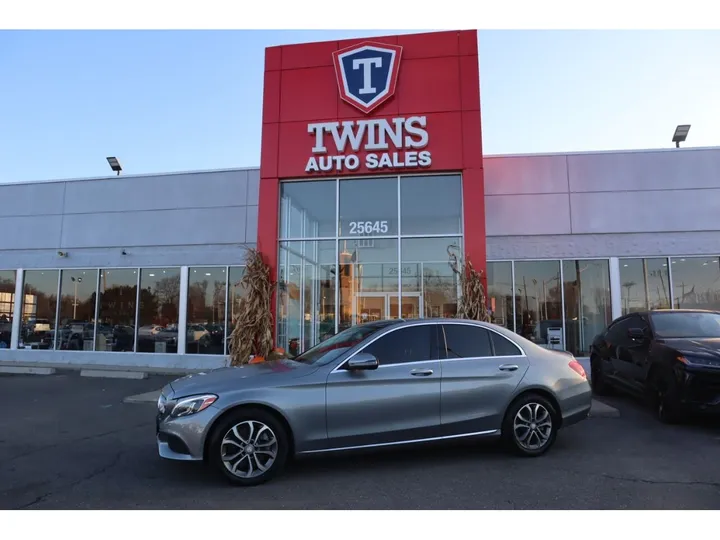 GRAY, 2016 MERCEDES-BENZ C-CLASS Image 1