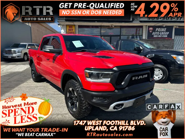 RED, 2019 RAM 1500 CREW CAB Image 1