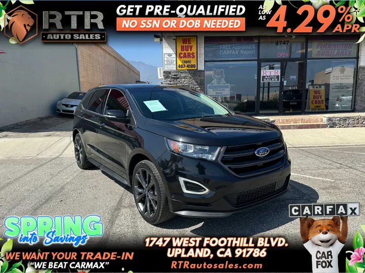 BLACK, 2015 FORD EDGE Image 1