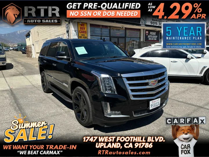 BLACK, 2016 CADILLAC ESCALADE Image 1