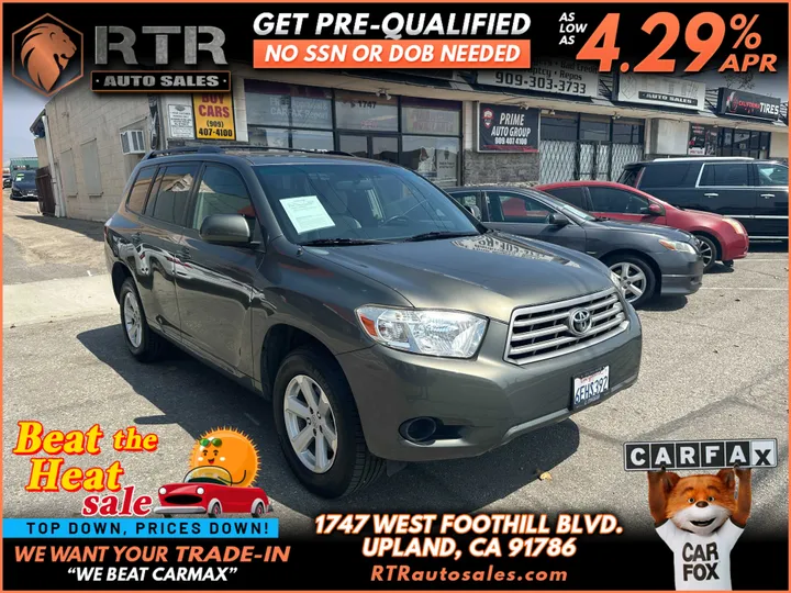 GREY, 2008 TOYOTA HIGHLANDER Image 1