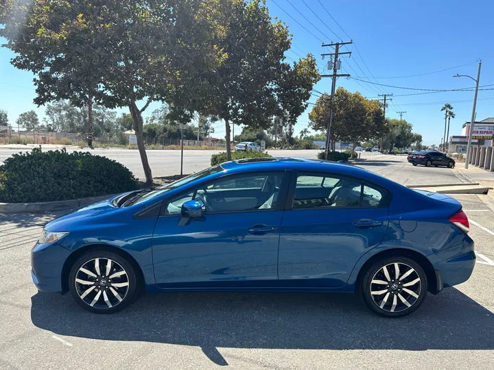 BLUE, 2015 HONDA CIVIC Image 7