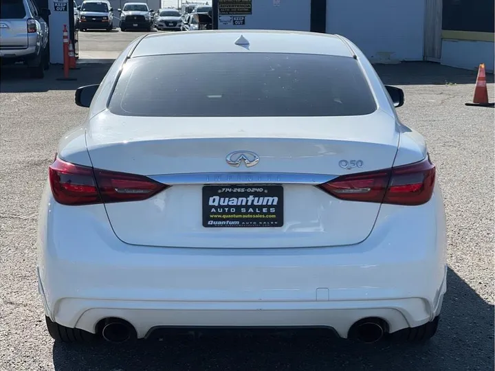 WHITE, 2018 INFINITI Q50 Image 4