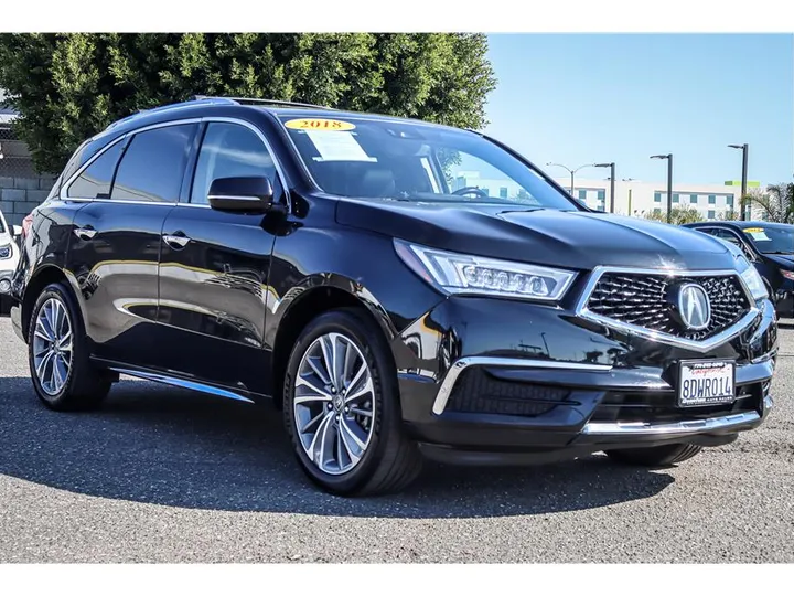 BLACK, 2018 ACURA MDX Image 7