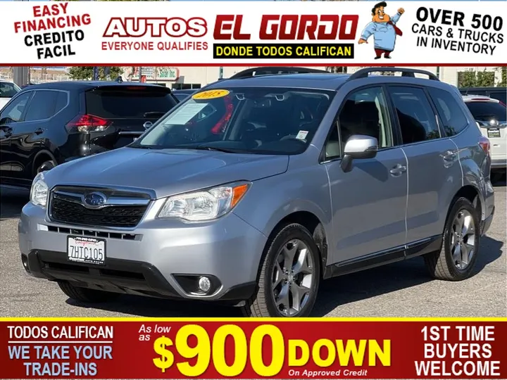 SILVER, 2015 SUBARU FORESTER Image 1