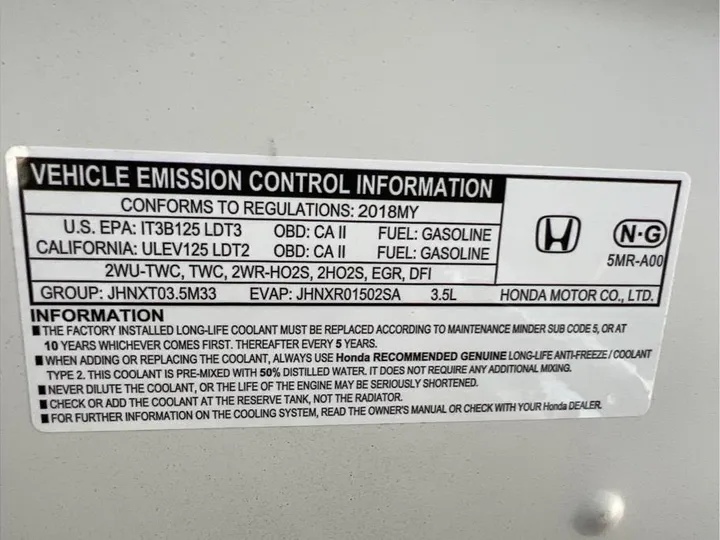 WHITE, 2018 HONDA ODYSSEY Image 28