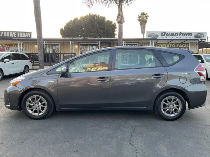 GRAY, 2017 TOYOTA PRIUS V Image 2