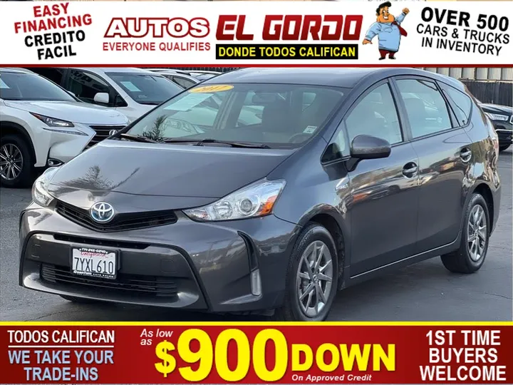 GRAY, 2017 TOYOTA PRIUS V Image 1