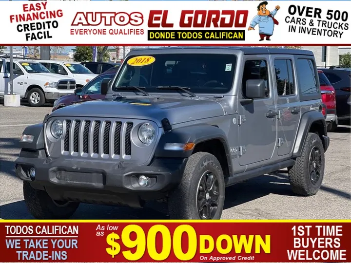 SILVER, 2018 JEEP WRANGLER UNLIMITED Image 1