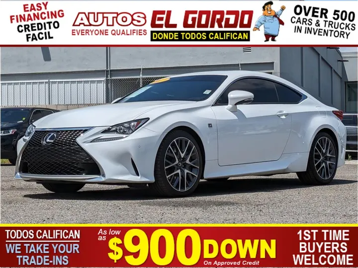 WHITE, 2017 LEXUS RC Image 1