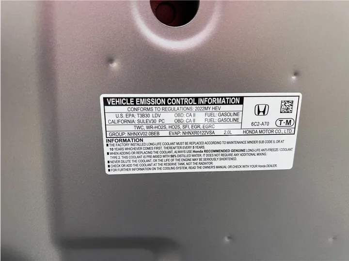 SILVER, 2022 HONDA ACCORD HYBRID Image 20