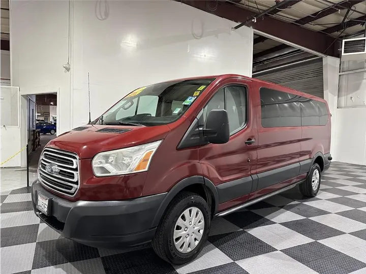 MAROON, 2015 FORD TRANSIT 350 WAGON Image 8