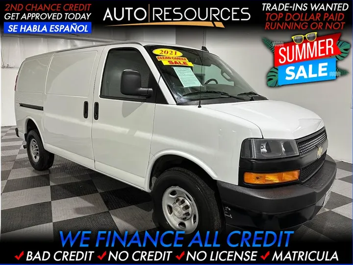 WHITE, 2021 CHEVROLET EXPRESS 2500 CARGO Image 1