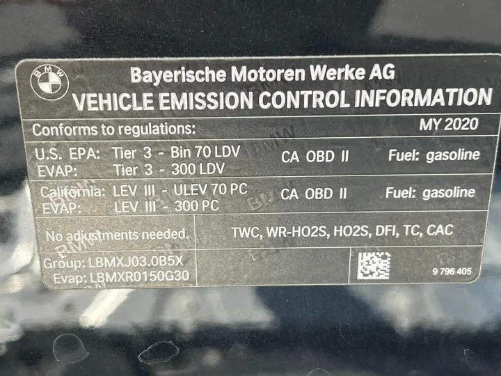 BLUE, 2020 BMW 3 SERIES Image 40