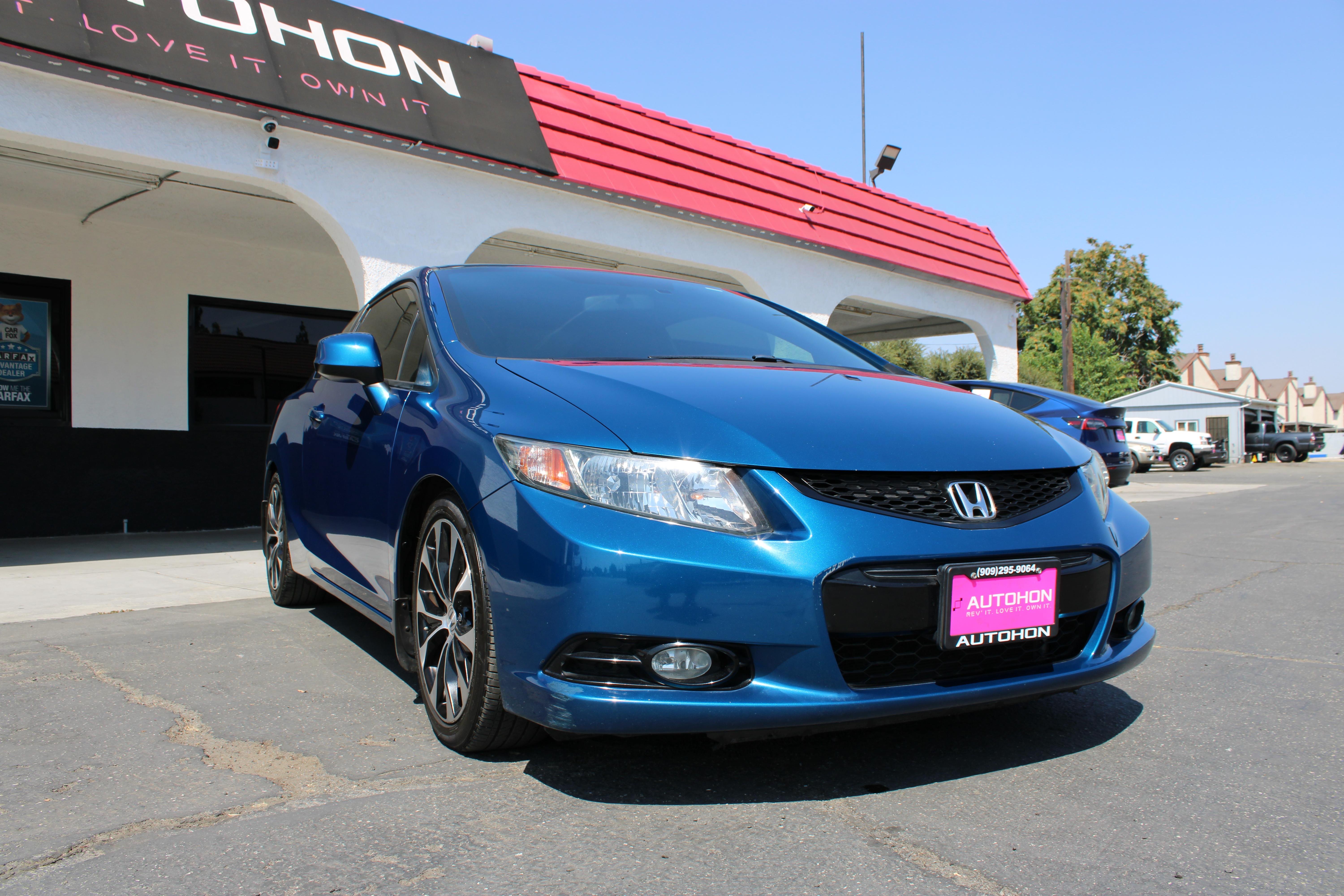 BLUE, 2013 HONDA CIVIC Image 2