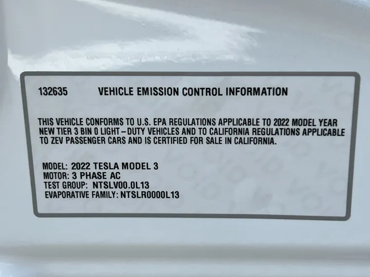 2022 TESLA MODEL 3 Image 29