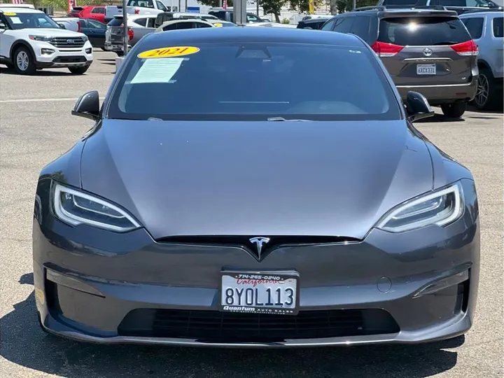 GRAY, 2021 TESLA MODEL S Image 8