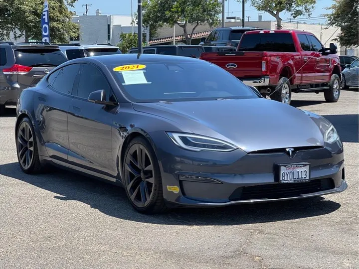 GRAY, 2021 TESLA MODEL S Image 7