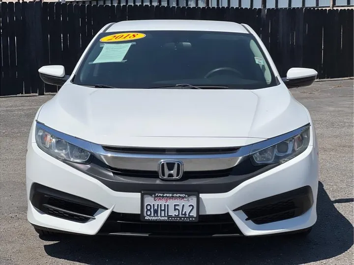 WHITE, 2018 HONDA CIVIC Image 8