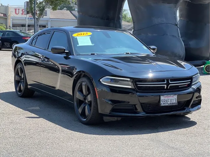 BLACK, 2015 DODGE CHARGER Image 7