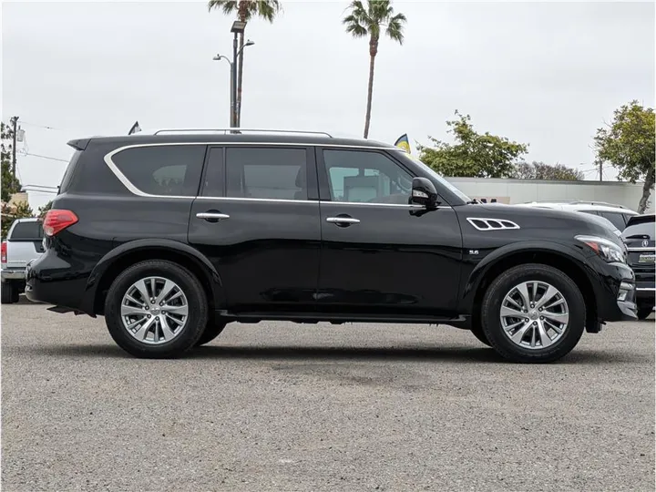 BLACK, 2017 INFINITI QX80 Image 6