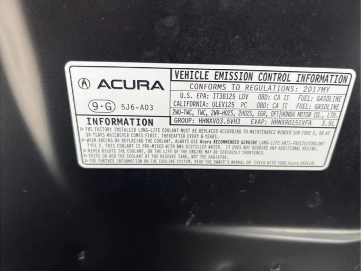 BLACK, 2017 ACURA MDX Image 25