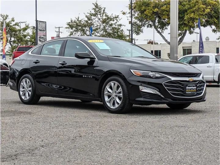 BLACK, 2021 CHEVROLET MALIBU Image 7