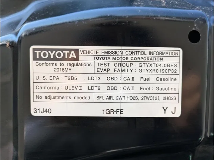 BLACK, 2016 TOYOTA 4RUNNER Image 27